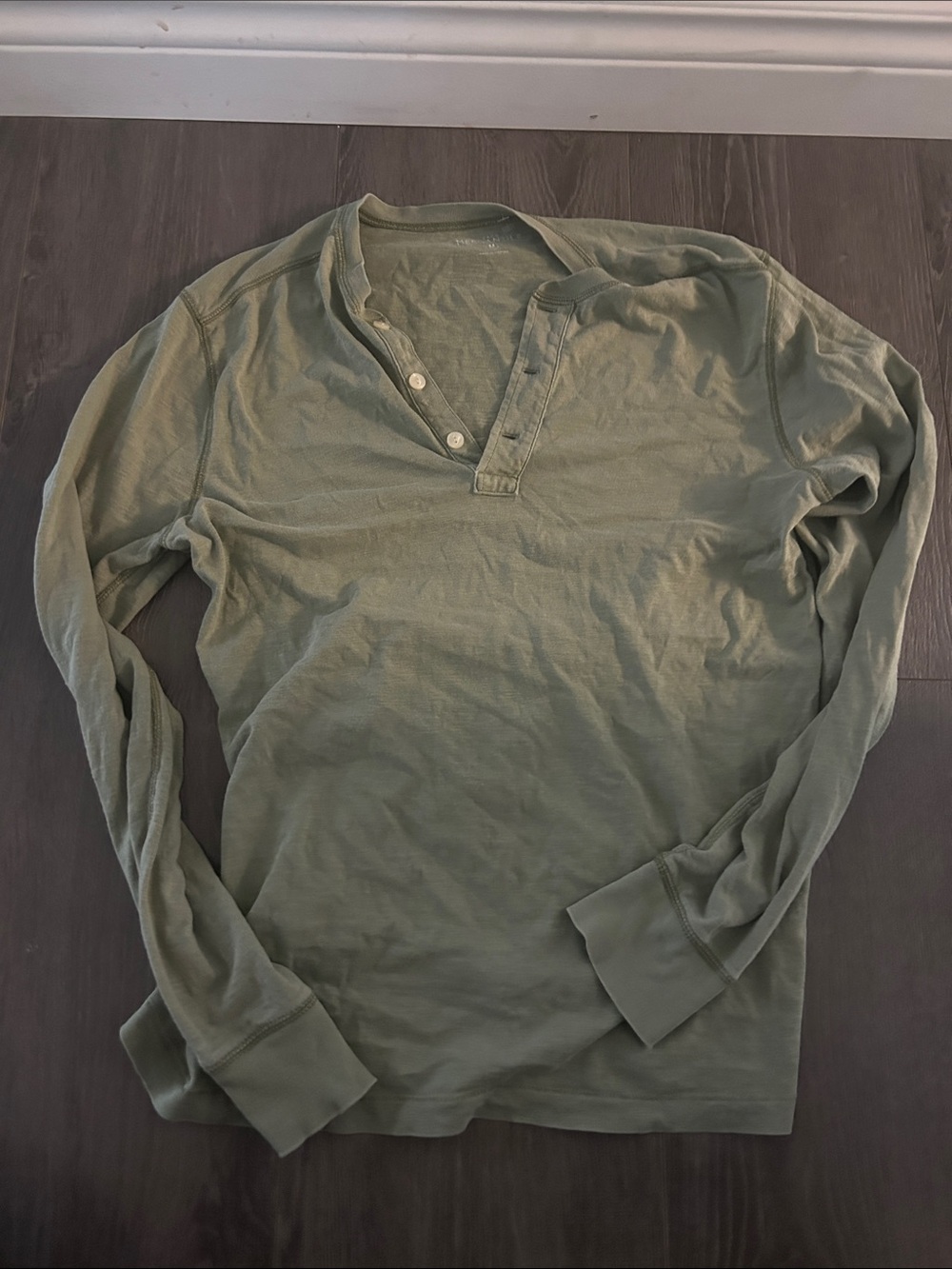 J. Crew Olive Green Long-Sleeve Henley